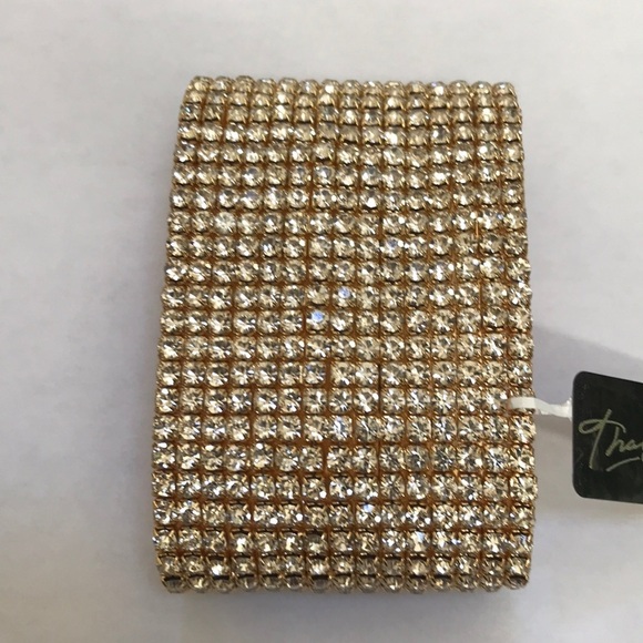 THALIA SODI gold rhinestone bracelet - Picture 1 of 5